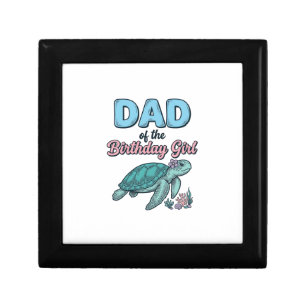 Dad of the Birthday Girl Sea Turtle Vintage Shirt  Gift Box
