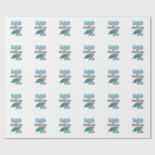 Dad of the Birthday Girl Sea Turtle Vintage Shirt Wrapping Paper