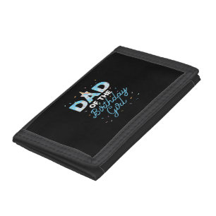 Dad of the Birthday Girl- Unicorn Donut Grow Up Fa Tri-fold Wallet