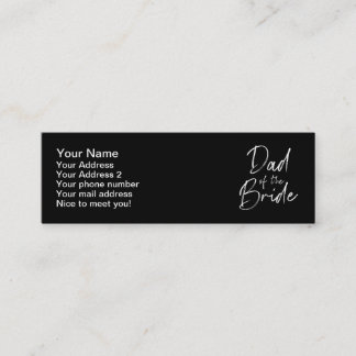 Dad of the bride wedding mini business card