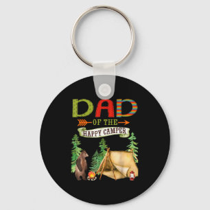 Dad Of The Happy Camper First Birthday Camng Keychain