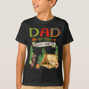 Dad Of The Happy Camper First Birthday Camng T-Shirt