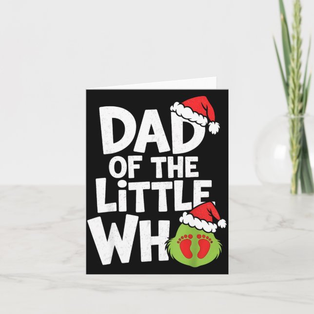 Dad Of The Little Who Funny Christmas Pregnancy An Card (Front)
