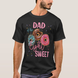 Dad Of The Sweet Eight 8th Donut Birthday Party Th T-Shirt