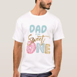 Dad of the Sweet One 1st Birthday Donut Theme Cute T-Shirt<br><div class="desc">Dad of the Sweet One 1st Birthday Donut Theme Cute T-Shirt.
Dad of the Sweet One 1st Birthday Donut Theme party first birthday Cute T-Shirt with "Dad of the Sweet One" design on front for the father of the baby birthday girl.
Part of a collection.
Matching items available.</div>