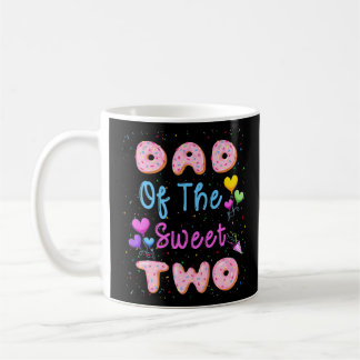 Dad Of The Sweet Two 2nd Donut Birthday Party Them Coffee Mug