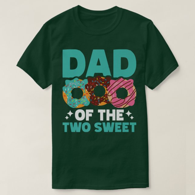 Dad Of The Sweet Two Donut Birthday Party Theme Gi T-Shirt (Design Front)