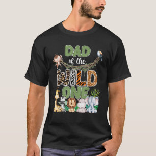 Dad of The Wild One 1St Birthday Family Safari Jun T-Shirt