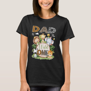 Dad Of The Wild One 1St Birthday Kids Safari Jungl T-Shirt