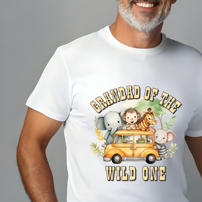Dad of the Wild One boys birthday safari animals  T-Shirt (Creator Uploaded)