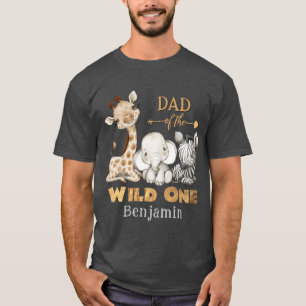Dad of the Wild One Safari Birthday T-Shirt
