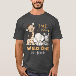 Dad of the Wild One Safari Birthday T-Shirt