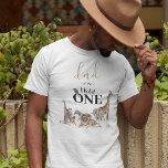 Dad of the Wild One Safari First Birthday T-Shirt<br><div class="desc">Parent of the wild one 1st birthday t-shirt featuring cute watercolor safari animals (giraffe,  elephant,  lion,  zebra,  leopard,  monkey,  bee eater bird),  and the saying "dad of the wild one".</div>