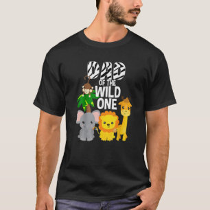 Dad Of The-Wild-One-Zoo-Theme Birthday Safari-Jung T-Shirt