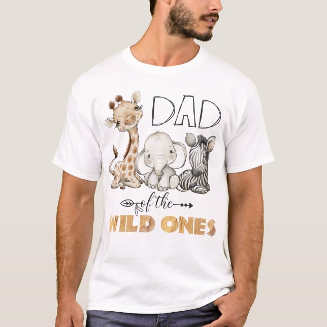 Dad of the Wild Ones 1st Birthday T-Shirt (Front)