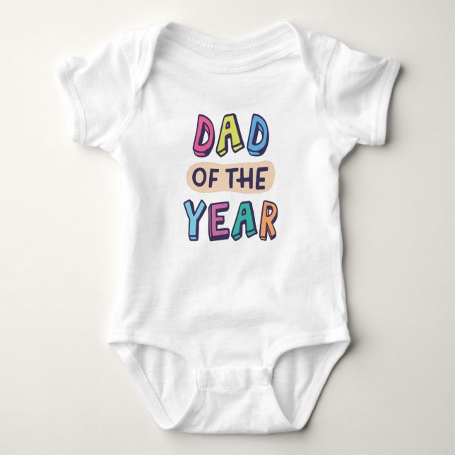 Dad of the Year Baby Bodysuit (Front)
