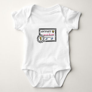 Dad of the Year certificate father's day Award Baby Bodysuit