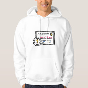 Dad of the Year certificate father's day Award Hoodie