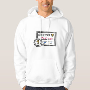 Dad of the Year certificate father's day Award Hoodie