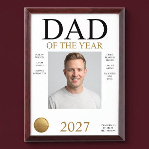 Dad Of The Year Photo Award Plaque