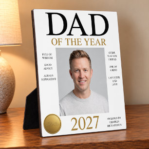 Dad Of The Year Photo Plaque