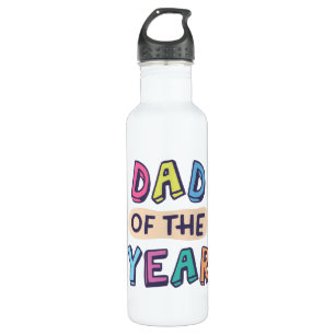 Dad of the Year Stainless Steel Water Bottle