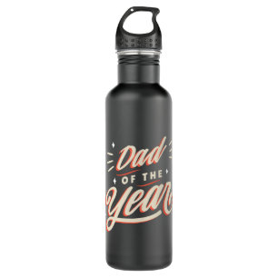 Dad of the year stainless steel water bottle