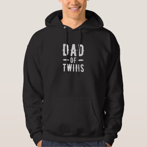 Dad Of Twins For Men Father Daddy Announcement Dad Hoodie