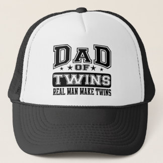 Dad Of Twins Real Man Make Twins Trucker Hat