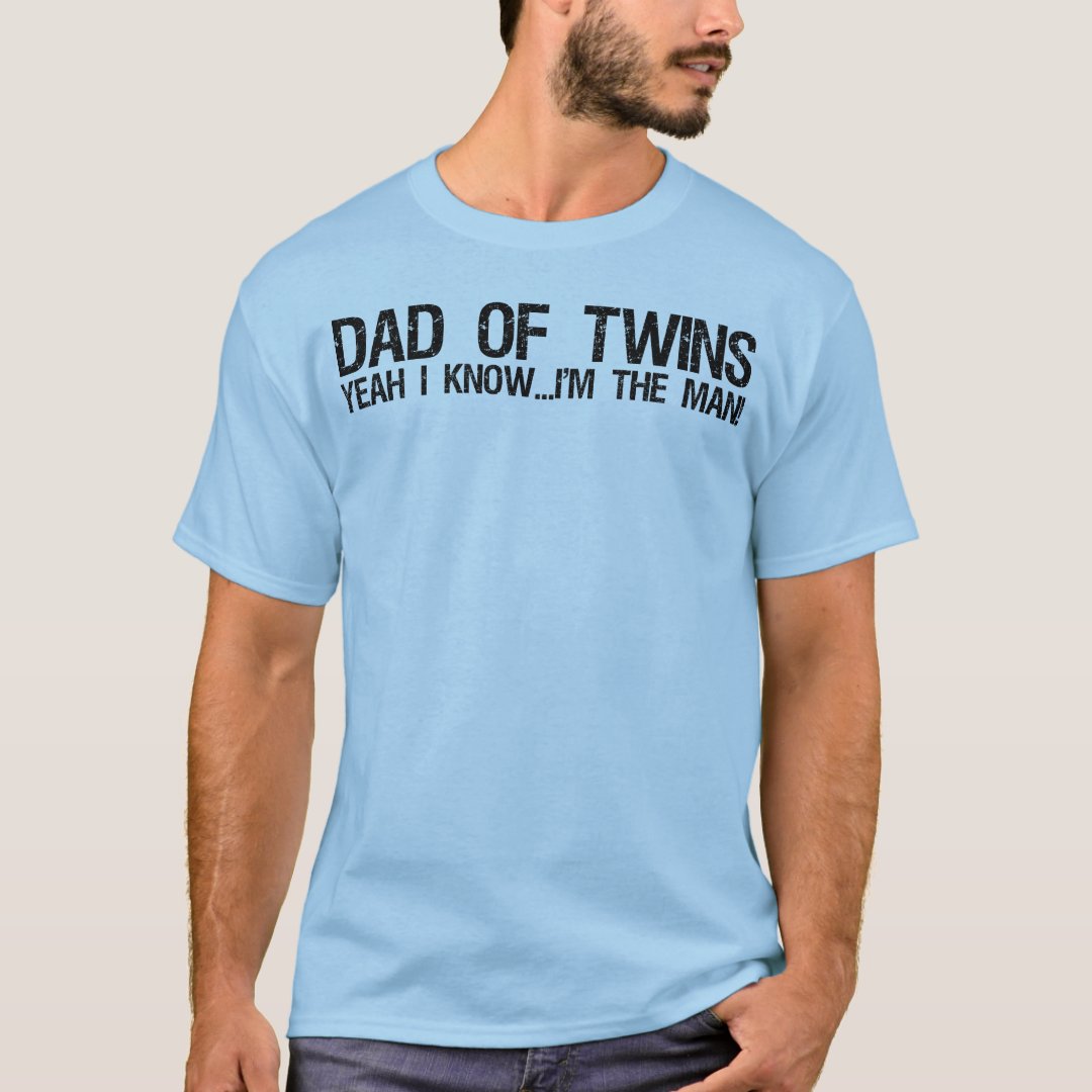 Dad of twins T-Shirt | Zazzle