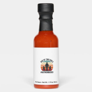 Dad of Two Girls Outnumbered Vintage Family Shirt_ Hot Sauces