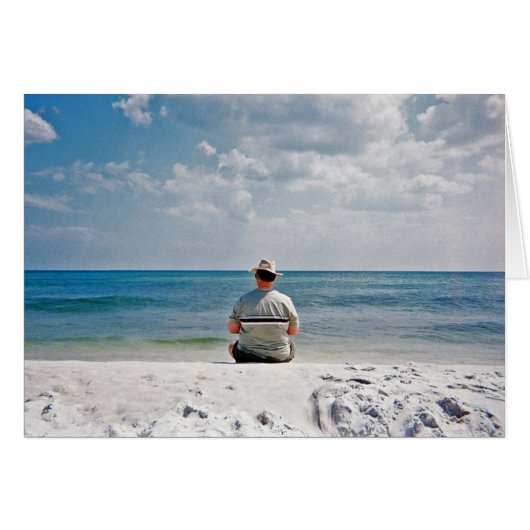 dad on beach cards (Front Horizontal)