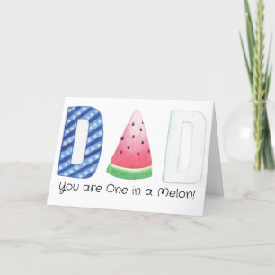 Dad One In a Melon Thank You Card