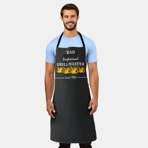 Dad or Any Name Professional  Grillmaster Funny  Apron