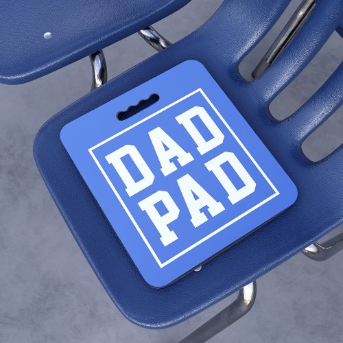 Dad Pad Blue and White Sports Stadium Seat Cushion