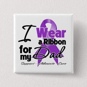 Dad - Pancreatic Cancer Ribbon Button