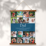 Dad Papa Father Definition 16 Photo Collage Blue Hanging Tapestry<br><div class="desc">Personalize with 16 favorite photos and personalized message for your special dad or papa to create a unique gift for Father's day, birthdays, Christmas or any day you want to show how much he means to you. A perfect way to show him how amazing he is every day. Designed by...</div>
