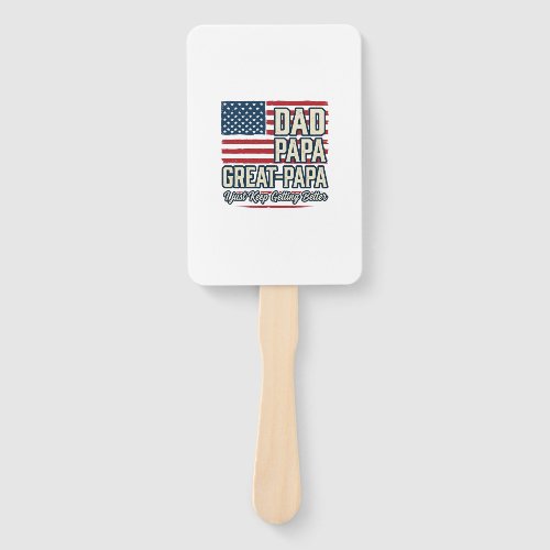 Dad Papa Great-Papa Patriotic Vintage Family Shirt Hand Fan