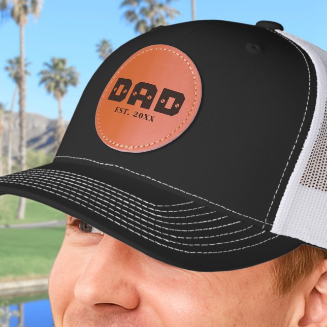 Dad Personalized Father Leather Patch Hat (Dad Personalized Father Leather Patch Hat)