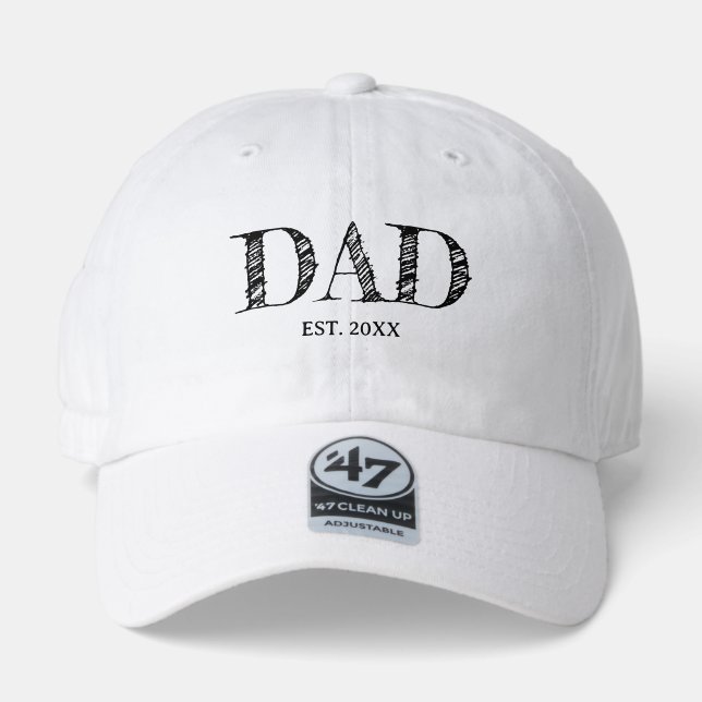 Dad Personalized Fathers Day 47 Brand Hat (Front)