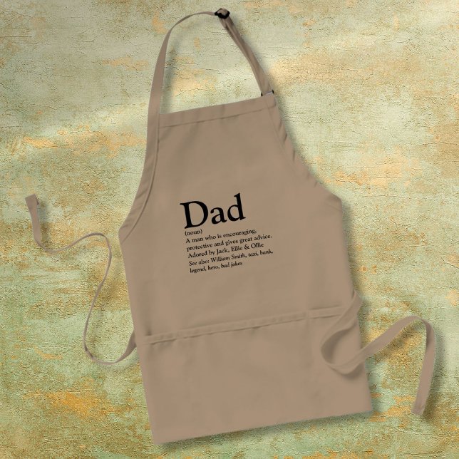Dad Personalized Name Definition Adult Apron (Dad Personalized Name Definition Adult Apron)