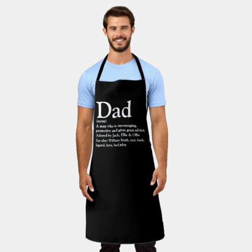 Dad Personalized Name Definition  Apron