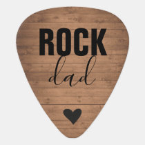 Dad photo (back) gift rustic wood guitar pick