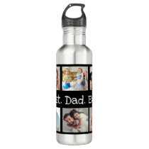 Dad Photo Collage Best Dad Ever in Black and White Stainless Steel Water Bottle Dad Photo Collage Best Dad Ever in Black and White Stainless Steel Water Bottle