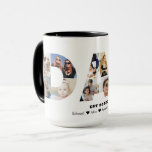 Dad Photo Collage Cutout Father's Day Birthday Mug<br><div class="desc">Celebrate the special moments with your father with this Dad Photo Collage design. This customizable design is perfect for creating a personalized and heartfelt gift for Father's Day and Birthday celebration. Craft a beautiful collage with the word DAD, featuring cherished moments, creating a visual journey of the precious memories you've...</div>