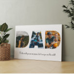 Dad Photo Collage | Father's Day Gift | 3 Photos Canvas Print<br><div class="desc">This is a photo collage that spells out the word DAD along with a custom message. This is the perfect gift for dad for father’s day,  his birthday or Christmas.</div>