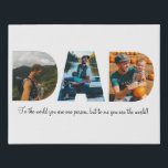 Dad Photo Collage Faux Wrapped Canvas<br><div class="desc">This is a faux wrapped canvas with a photo collage that spells out the word DAD along with a custom message. This is the perfect gift for dad for father’s day,  his birthday or Christmas.</div>