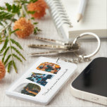 Dad Photo Collage Keychain for Father's day<br><div class="desc">This is a double sided keychain with a photo collage that spells out the word DAD along with a custom message. This is the perfect gift for dad for father’s day,  his birthday or Christmas.</div>