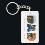 Dad Photo Collage Keychain for Father's day<br><div class="desc">This is a keychain with a photo collage that spells out the word DAD along with a custom message. This is the perfect gift for dad for father’s day,  his birthday or Christmas.</div>