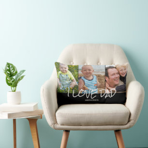 Dad Photo Collage  Lumbar Pillow